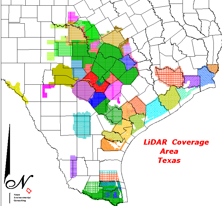 Texas LiDAR Coverage Area
